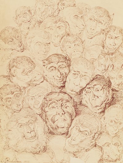 Caras de mono, 1815 de Thomas Rowlandson